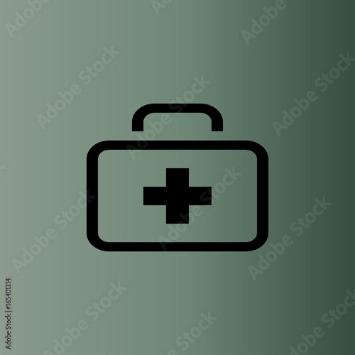 medical case icon. flat design