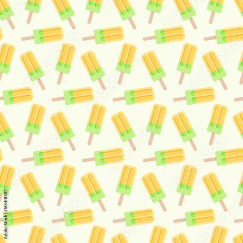 Popsicle vector seamless pattern