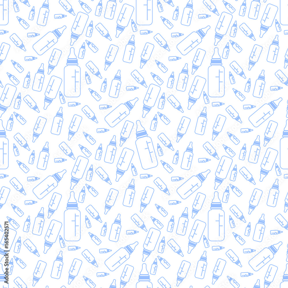 pattern of a bottle for a newborn, contours. vector pattern of a bottle for a newborn, contours. vector