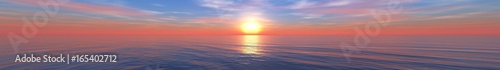 Panorama of sea sunset  sunrise. Baner.  