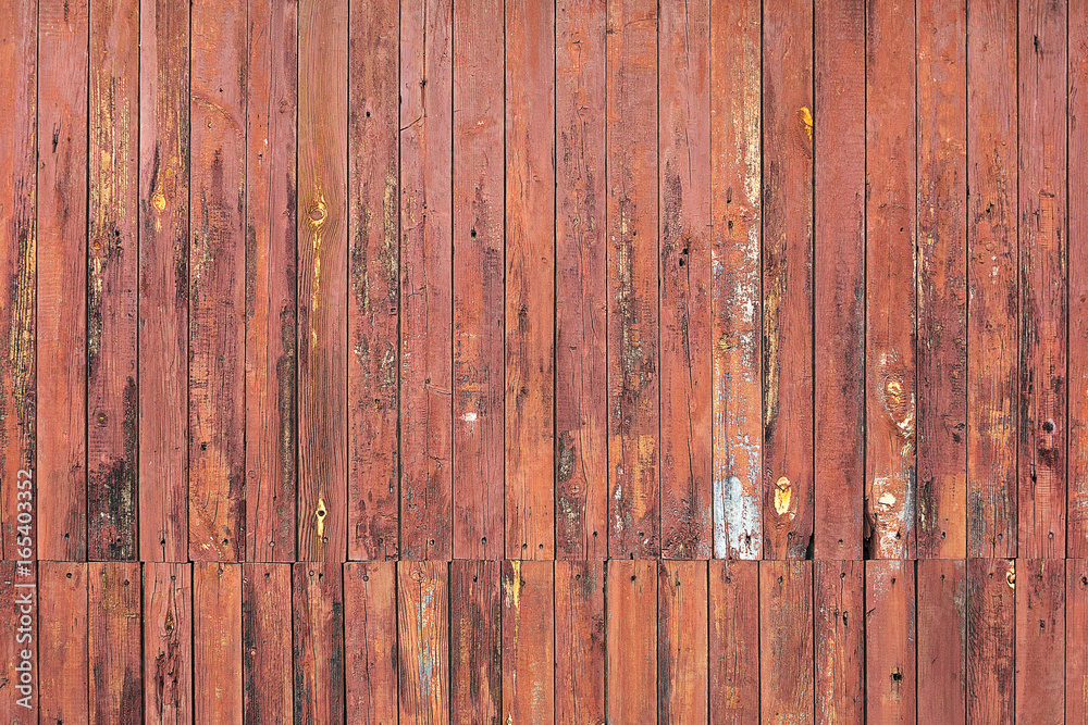 Naklejka premium Grunge wooden background. Texture of old wooden boards.