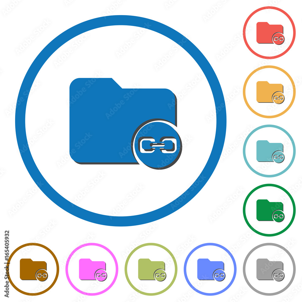 Link directory icons with shadows and outlines Link directory icons with shadows and outlines