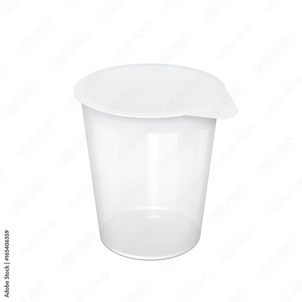 Realistic Transparent Disposable Plastic Cup Realistic Transparent Disposable Plastic Cup