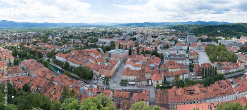 Panoramic view of Ljubljana Slovenia