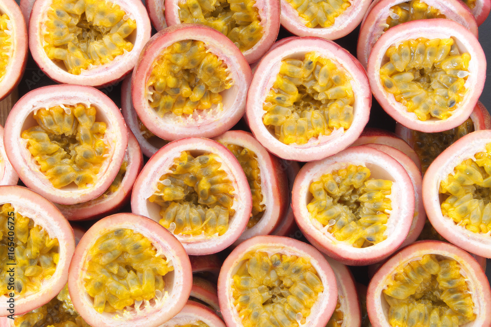 Fresh passion fruits