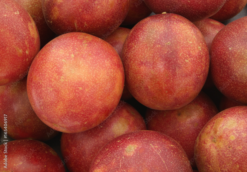 Fresh passion fruits background Fresh passion fruits background