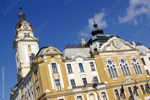 City of Pecs Hungary. Barock houses photo