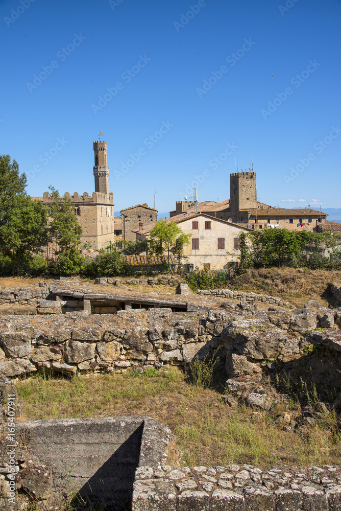 Etrurian ruins site in Volterra, Italy