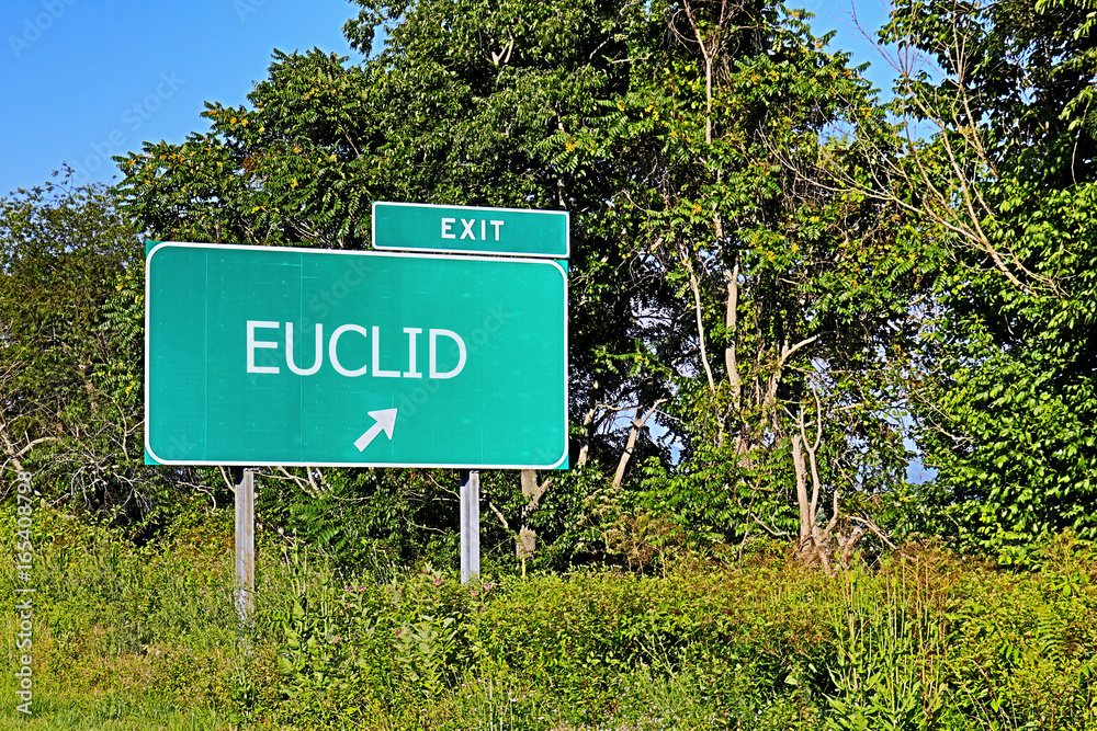 US Highway Exit Sign For Euclid