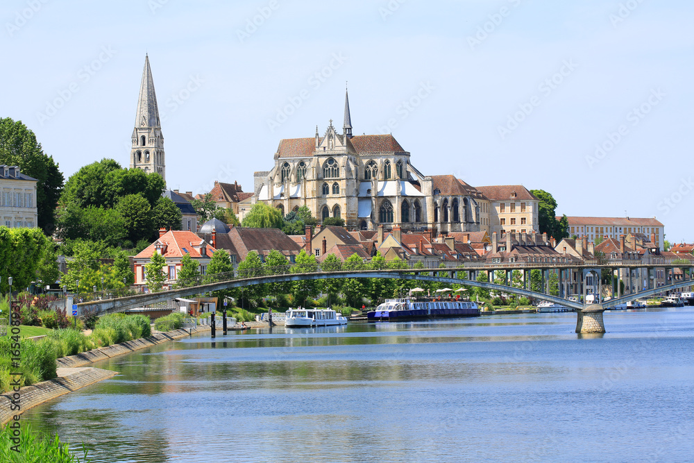 Historic Auxerre in Burgundy, France