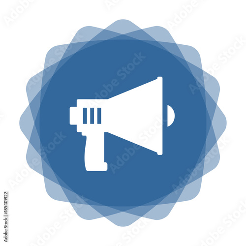 App Icon blau Megaphon