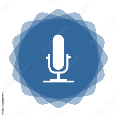 App Icon blau Mikrofon