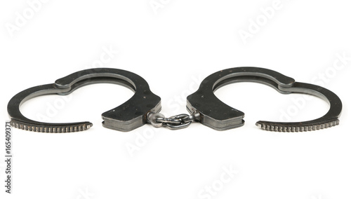 Metal police handcuffs