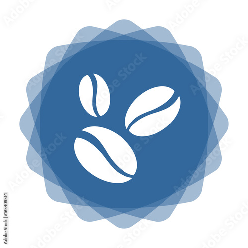 App Icon blau Kaffeebohnen