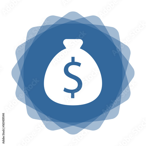 App Icon blau Geldsack Dollar