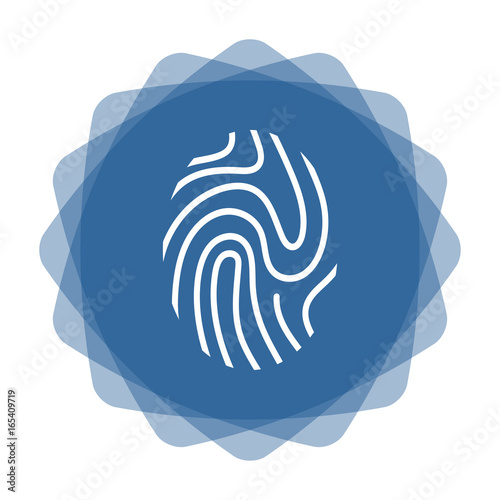 App Icon blau Fingerabdruck
