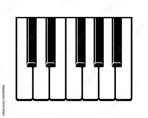 Piano keyboard icon, simple style