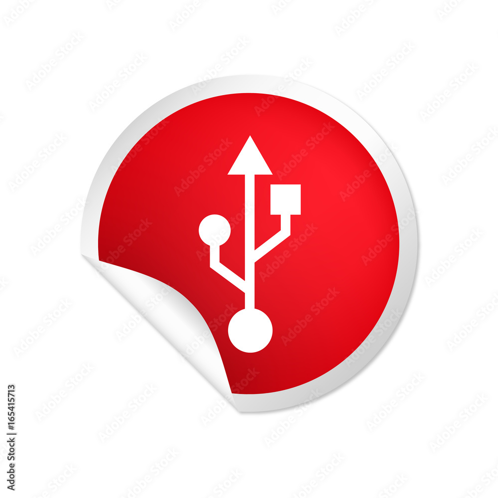 runder Sticker rot USB runder Sticker rot USB