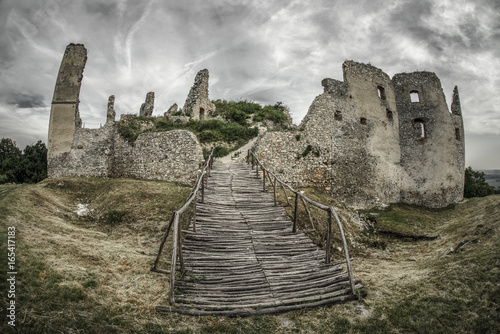 Ruins of Oponice castle, Slovakia photo