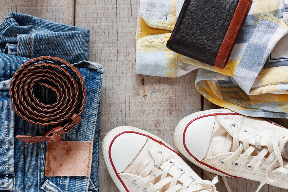 accessories on the wooden.