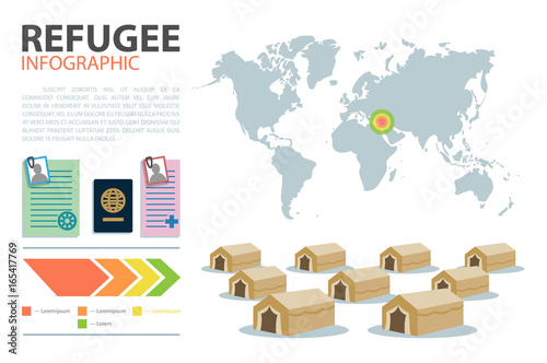 World map. Geographical infographic. Immigration routes infographic template.