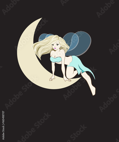 fairy and moon