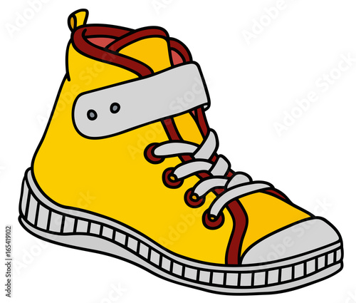 Yellow childrens sneaker