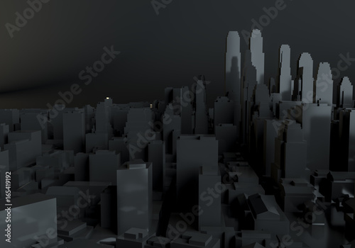 Black abstract city