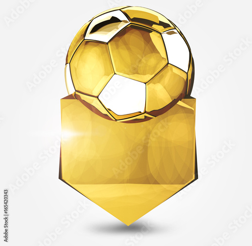 golden football soccer ball...