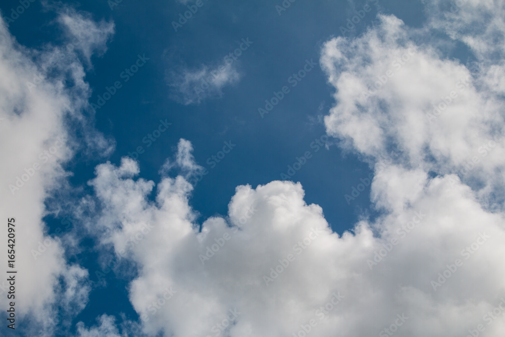 Beautiful sky and clouds cover the sun.