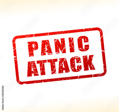 panic attack text buffered on white background
