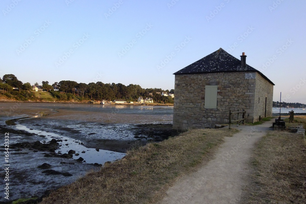 Old watermill in Arradon - Gulf of Morbihan, Brittany, France Old watermill in Arradon - Gulf of Morbihan, Brittany, France