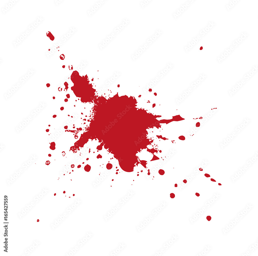 rote Farbspritzer - Wein, Blut oder Farbe Stock-Vektorgrafik | Adobe Stock