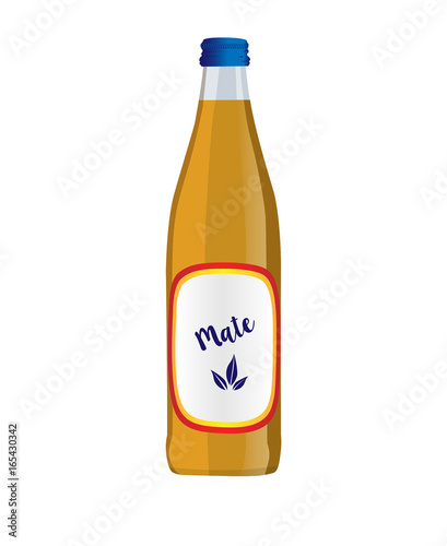 Bottled Maté - vector illustration