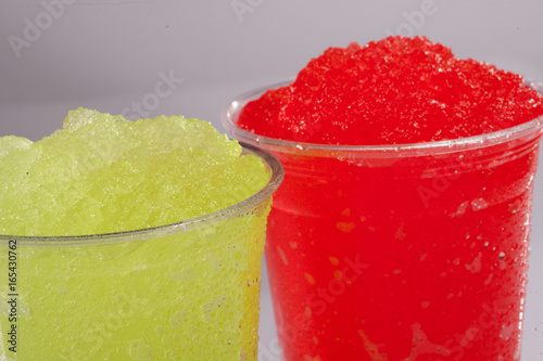 Photos slush drink in plastic cup