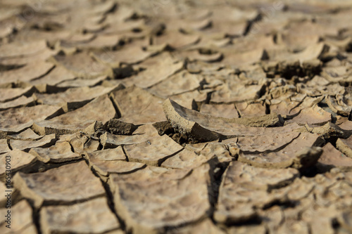 Drought earth with cracks.