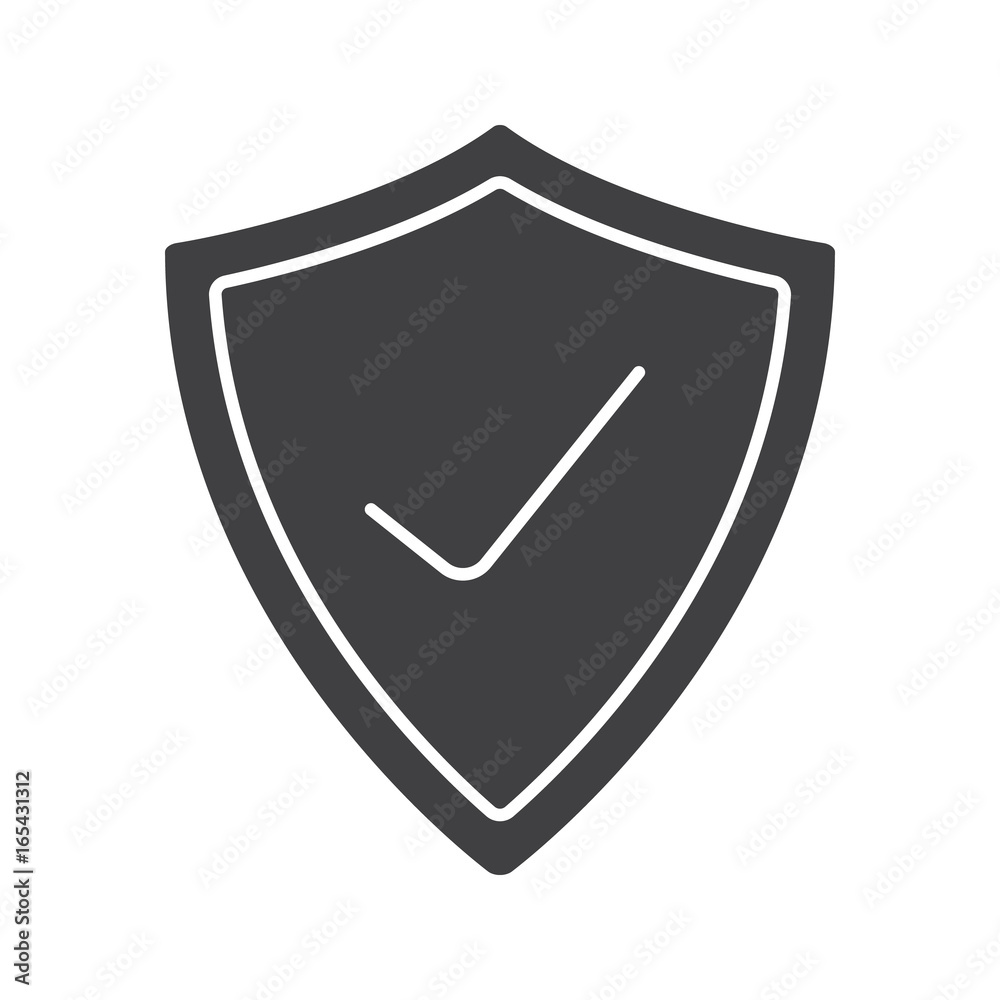 Security check glyph icon Security check glyph icon