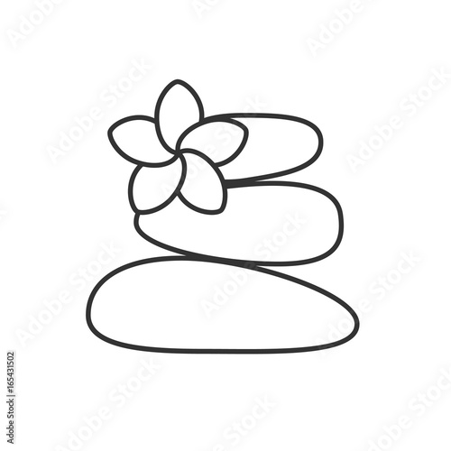 Stones for massage linear icon