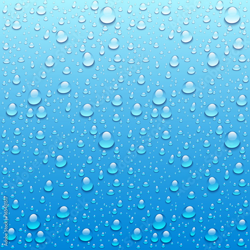 vector Water drops on glass. rain drops on clear window