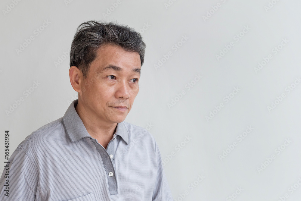 portrait of middle age, old, senior man looking at blank space portrait of middle age, old, senior man looking at blank space
