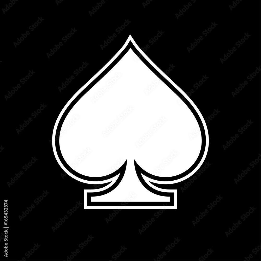 Fototapeta premium Spade icon black and white vector illustration
