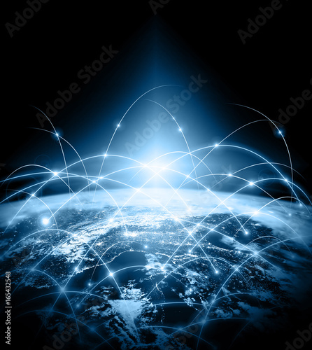 Earth from Space. Best Internet Concept of global business from concepts series. Elements of this image furnished by NASA. 3D illustration