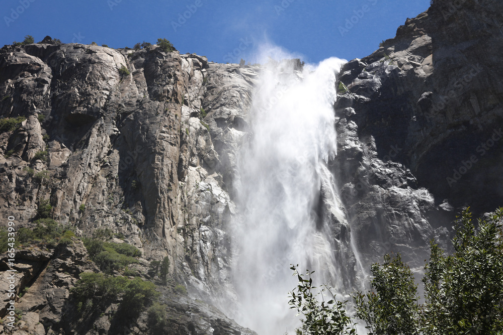 Bridalveil Fall in Yosemite National Park. California. USA