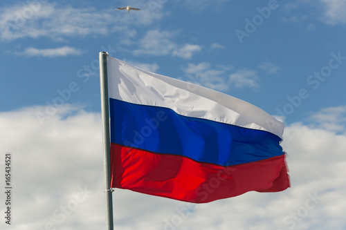 Free Download St. Petersburg, Russia - June 28, 2017: Flag of Russia in the wind in St. Petersburg. - GFXLoad