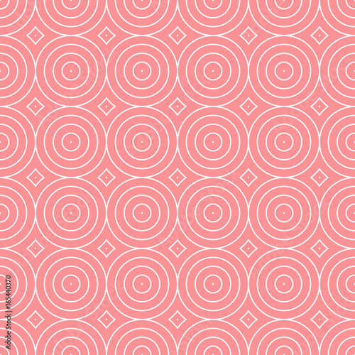 Seamless geometric pattern - abstract circles. Minimalistic stylish design.