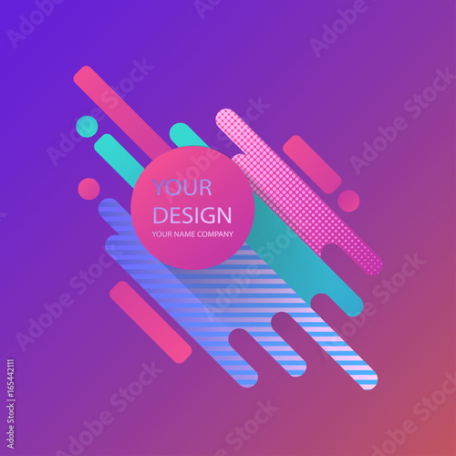 Abstract dynamic geometric background cover