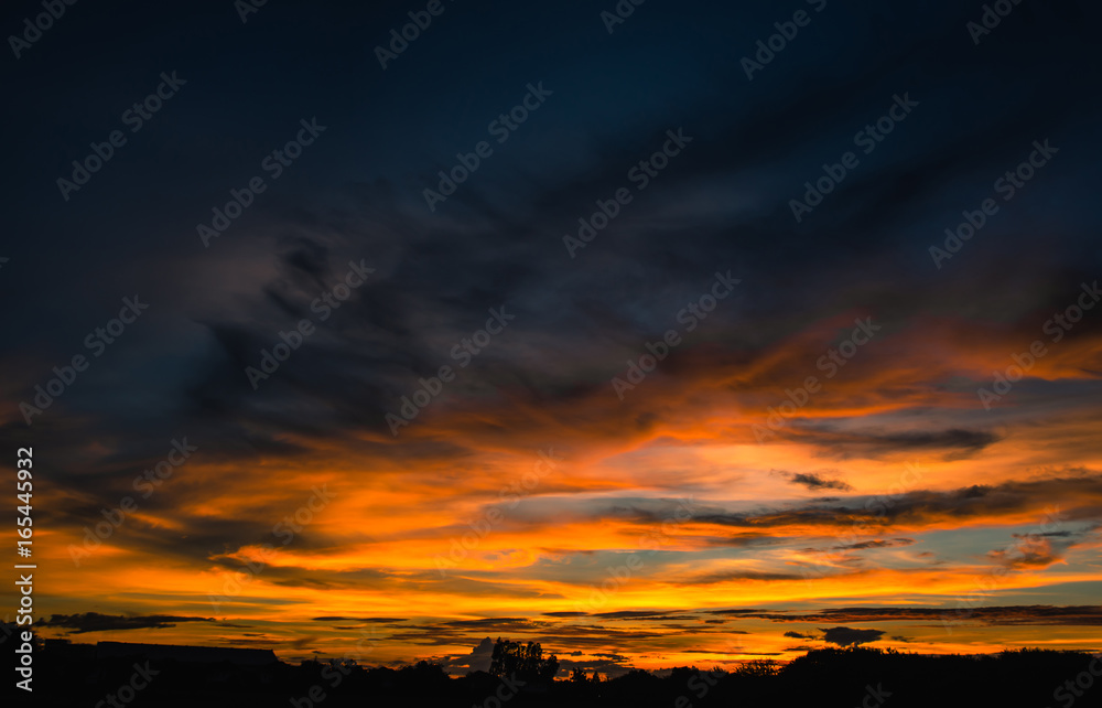 Sky cloud abstract background at sunset/sunrise,soft focus.