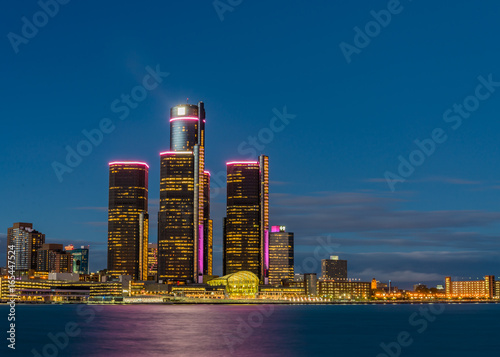 Detroit Riverfront at Night