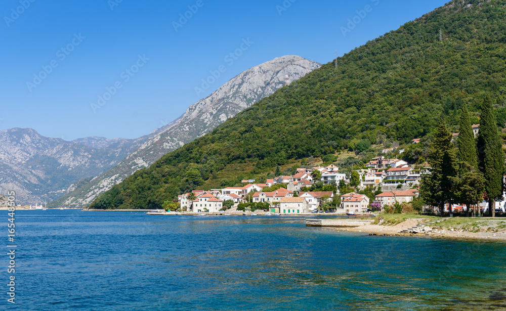 Kotor Bay, Lepetane town, Montenegro