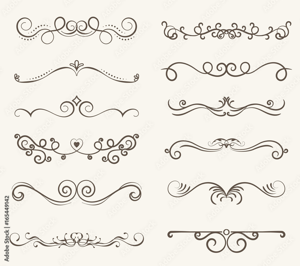 Vector set of decorative elements, frame and line vintage style Vector set of decorative elements, frame and line vintage style